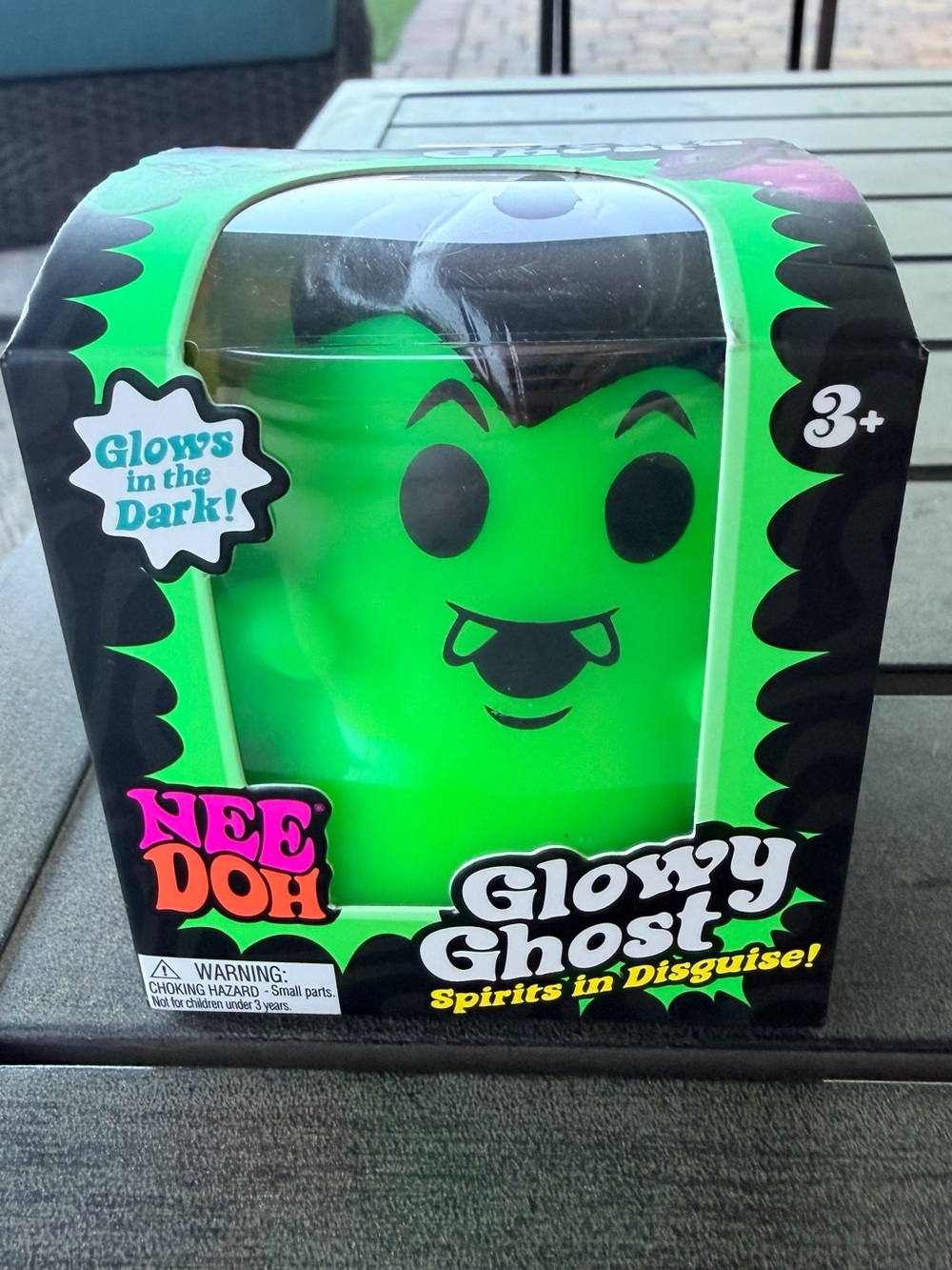Needoh Glowy Ghost green glow in the dark squishy
